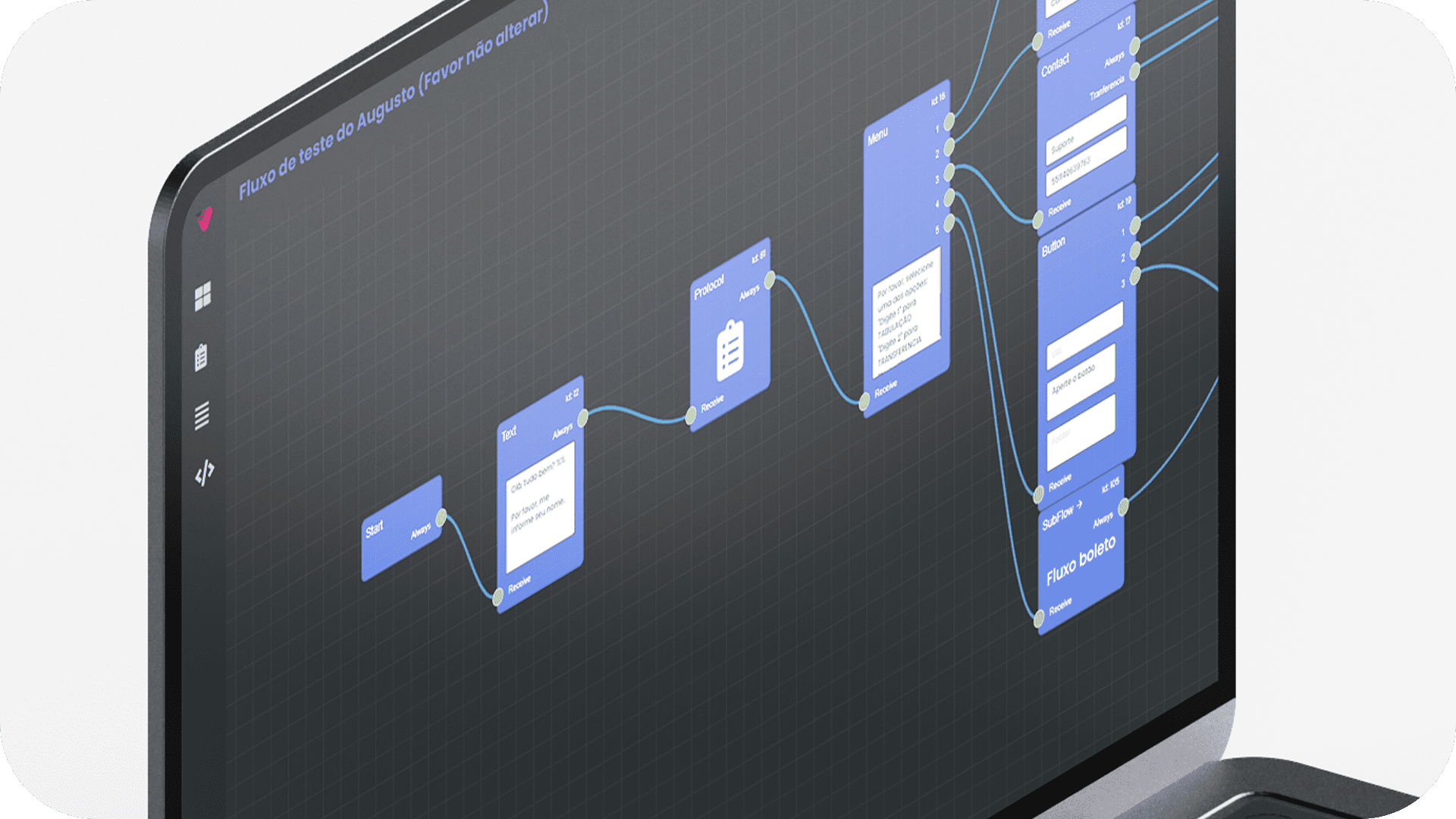Construtor de chatbot sem programação Voll Flows