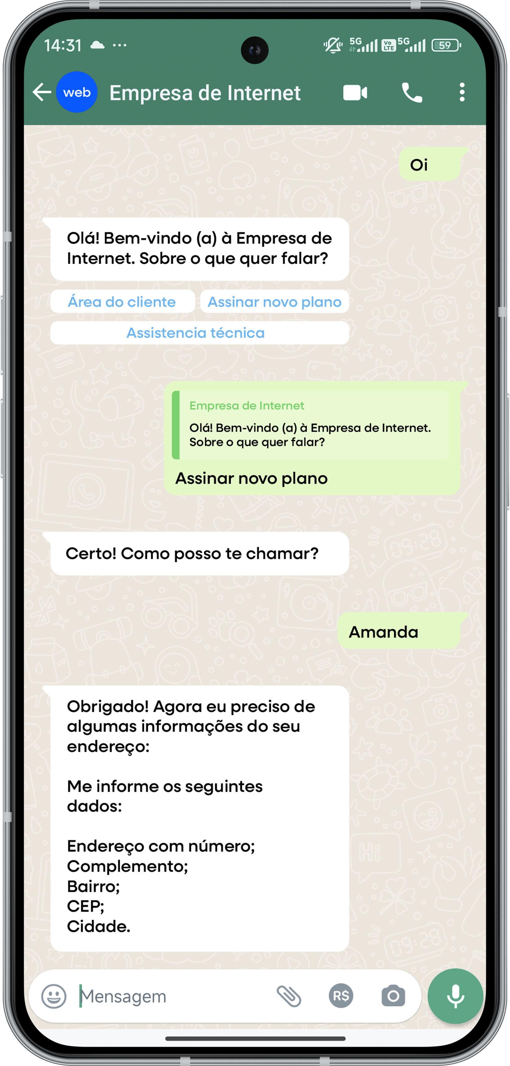 atendimento automatizado whatsapp voll