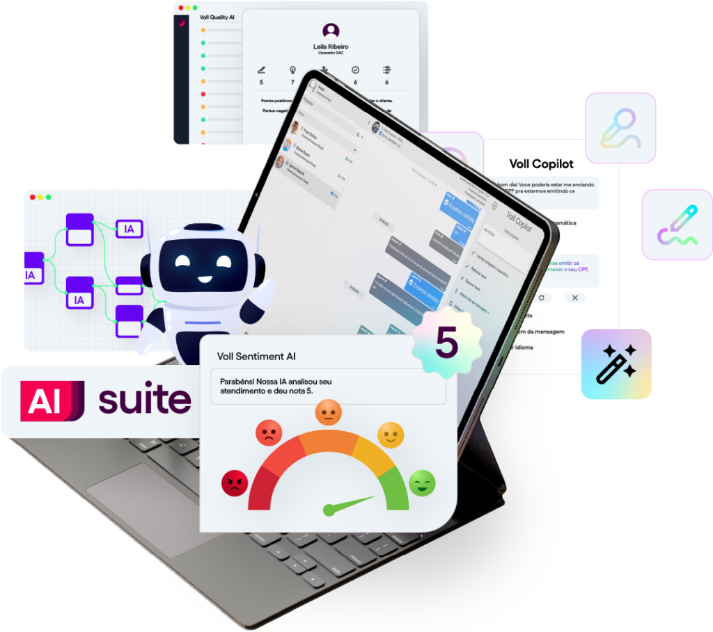 Ferramentas com inteligencia artificial da Voll Solutions, a Voll AI Suite